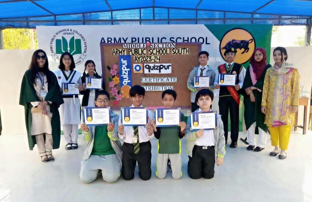 Army Public School South certificate distribution